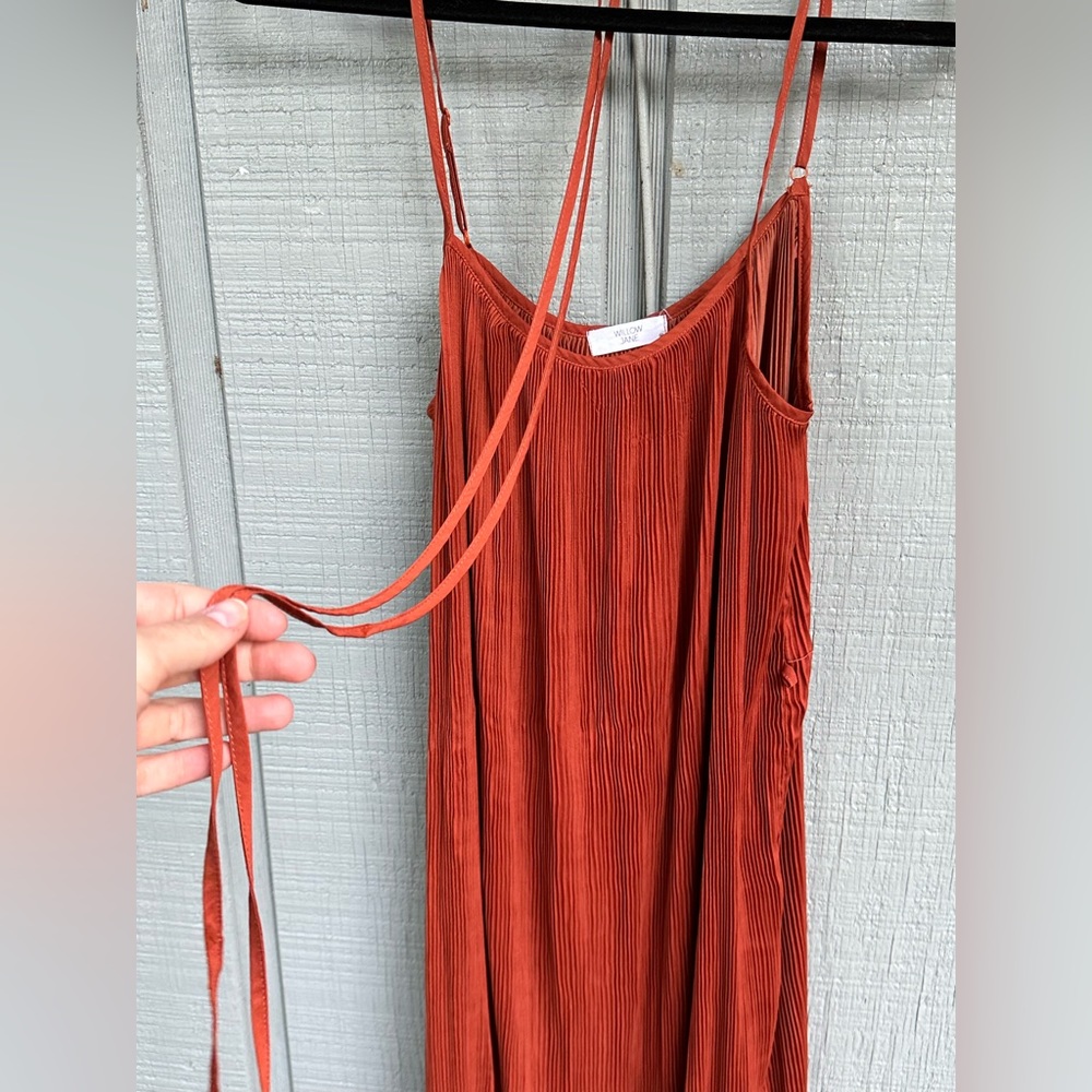 Willow, Jane terra-cotta sheath dress